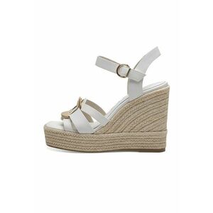 Sandale wedge de piele imagine