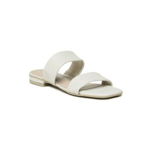 Papuci flip-flop dama - 302253784 - Piele naturala - Alb imagine