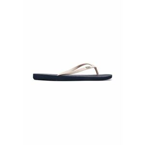 Papuci flip-flop cu aplicatie logo metalica Viva Tone imagine