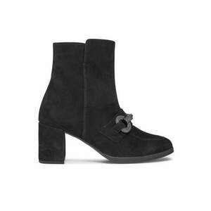 Botine dama 303187101 - Piele intoarsa - Negru imagine