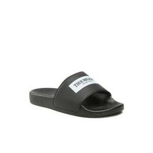 Papuci flip-flop barbati - Piele ecologica - Negru imagine