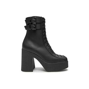 Botine dama - 304437 - Piele ecologica - Negru imagine