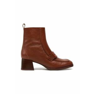 Botine HI243582 Maro - Piele lacuita imagine