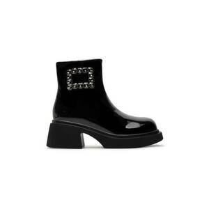 Botine OO2N4164 Negru - Piele lacuita imagine