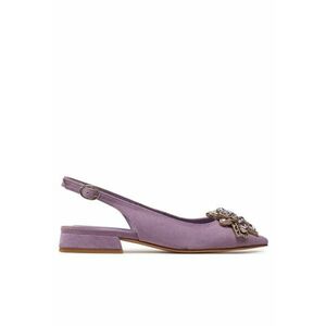 Sandale dama 303763022 - Piele intoarsa - Violet imagine