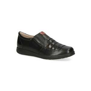 Pantofi negri slip-on pentru bărbați cu găuri 14501-42-019 07368 imagine