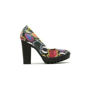 Pantofi dama - 303443 - Piele nabuc - Multicolor imagine