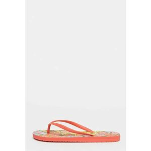 Papuci flip-flop cu model si logo in relief Dama imagine