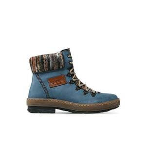 Botine dama - 20911634237 - Piele ecologica - Albastru imagine