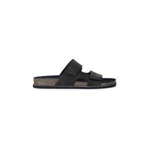 Slapi barbati - 590559 - Piele naturala - Negru - imagine