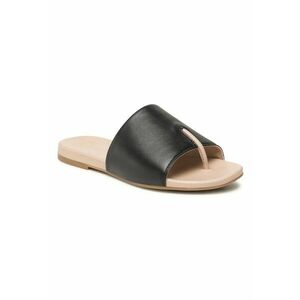 Papuci flip-flop dama - 302825165 - Piele naturala - Negru imagine