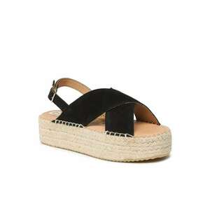 Espadrile dama - Piele naturala - Negru - imagine