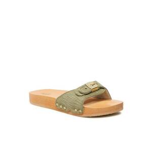 Papuci flip-flop dama - Piele naturala - Verde imagine