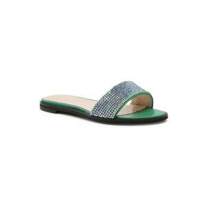 Papuci flip-flop dama - 302173655 - Piele naturala - Verde imagine