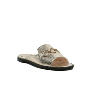 Papuci flip-flop dama - Piele naturala - Auriu imagine