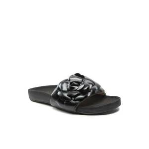 Papuci flip-flop dama - Piele naturala - Negru imagine