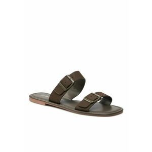 Papuci flip-flop dama - Piele ecologica - Verde imagine