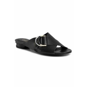 Papuci flip-flop dama - Piele naturala - Negru imagine