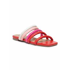 Papuci flip-flop dama - Piele naturala - Multicolor imagine