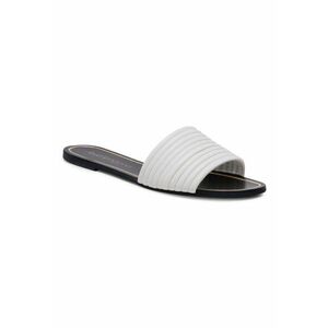 Papuci flip-flop dama - 208127219 - Piele naturala - Alb - imagine