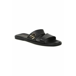 Papuci flip-flop dama - 302017430 - Piele naturala - Negru imagine