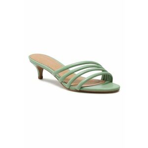 Papuci flip-flop dama - 208109857 - Piele naturala - Verde imagine