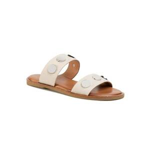 Papuci flip-flop dama - Piele naturala - bej imagine