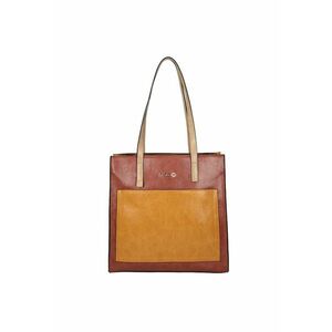 Geanta shopper Piele ecologica - 31.5 x 30 x 8 - Maro imagine