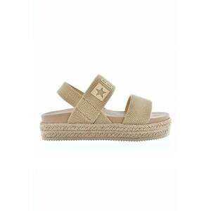 Sandale flatform cu barete din material textil imagine