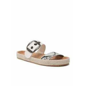 Papuci flip-flop dama - Shoes - Piele ecologica - Alb imagine