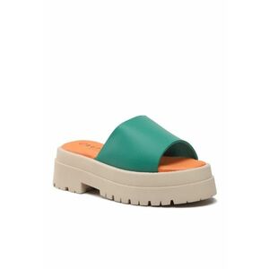 Papuci flip-flop dama - Piele ecologica - Portocaliu imagine