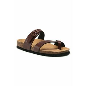 Papuci flip-flop dama - 300884898 - Piele ecologica - Maro imagine