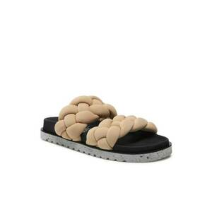 Papuci flip-flop dama - Textil - Bej imagine