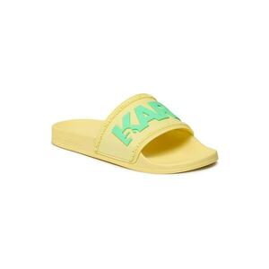 Papuci flip-flop dama - 302386864 - Textil - Galben imagine