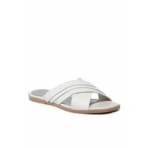 Papuci flip-flop dama - Piele naturala - Gri imagine