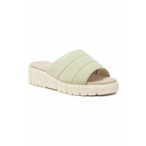 Papuci flip-flop dama - 301925736 - Piele naturala - Verde imagine