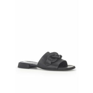 Papuci flip-flop dama - Piele naturala - Negru imagine