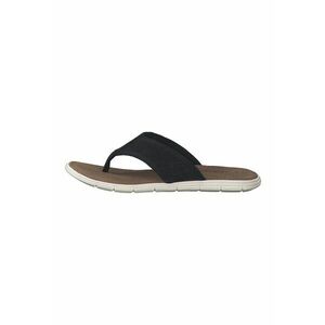 Papuci flip-flop de piele cu aspect perforat imagine