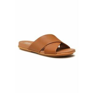 Papuci flip-flop dama - 302571680 - Piele naturala - Maro imagine