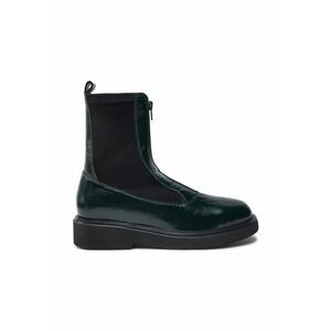 Botine Foggia Pcr Scu Verde - Piele lacuita imagine