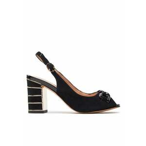 Sandale dama 303972028 - Piele intoarsa - Negru imagine