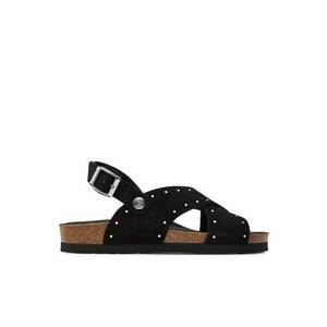 Sandale dama 303740115 - Piele naturala/Velur - Negru imagine