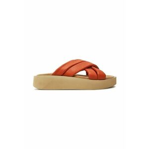 Slapi dama - 303741 - Piele naturala - Coral imagine