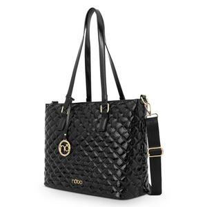 Geanta Shopper - Nbag-R1541-C020 - Matlasat - Croco - Negru imagine