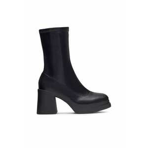 Botine dama - 590558804768141 - Piele ecologica - Negru imagine