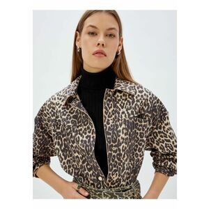 Jacheta crop cu animal print imagine