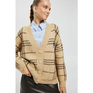 Cardigan lejer cu decolteu in V Plaid imagine