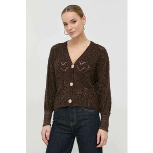 Morgan cardigan din amestec de lana femei, culoarea maro, light imagine