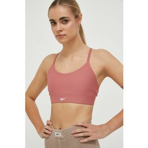 Reebok sutien yoga culoarea portocaliu, neted imagine