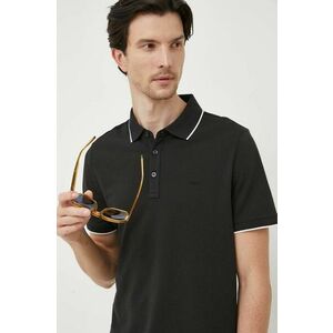 Michael Kors tricou polo barbati, culoarea negru, neted imagine